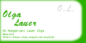 olga lauer business card